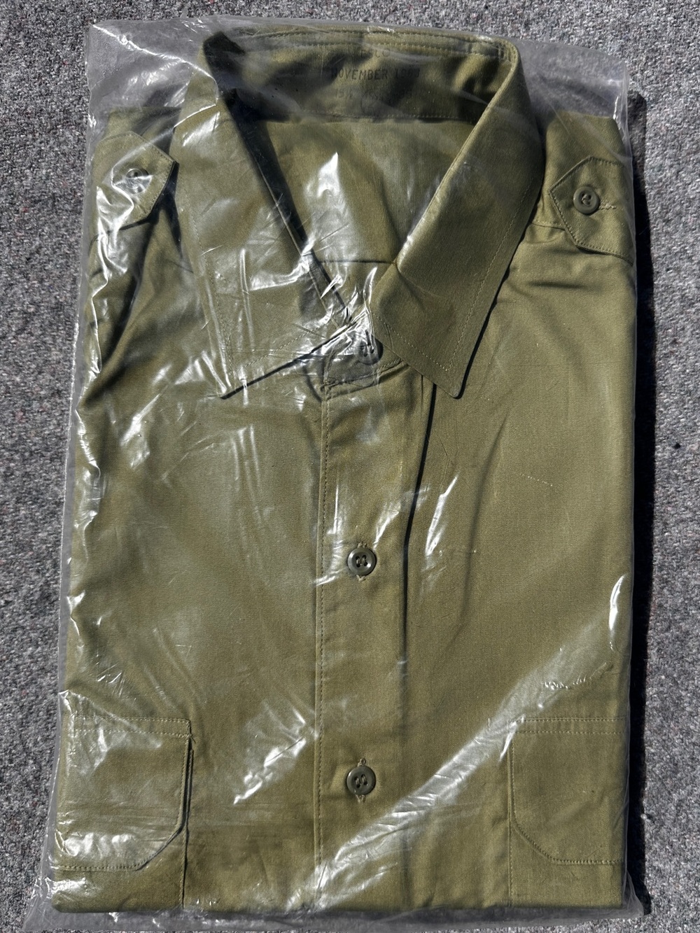 Vintage 1963 Military Surplus Deadstock Utility Shirt NOS Size 35 #12